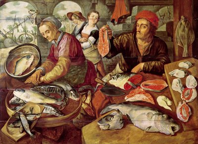 The Fish Market by Joachim Bueckelaer